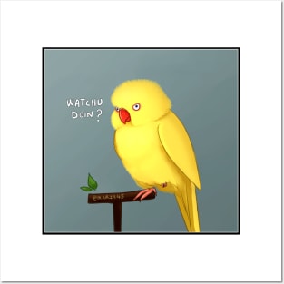 Yellow Birb Posters and Art